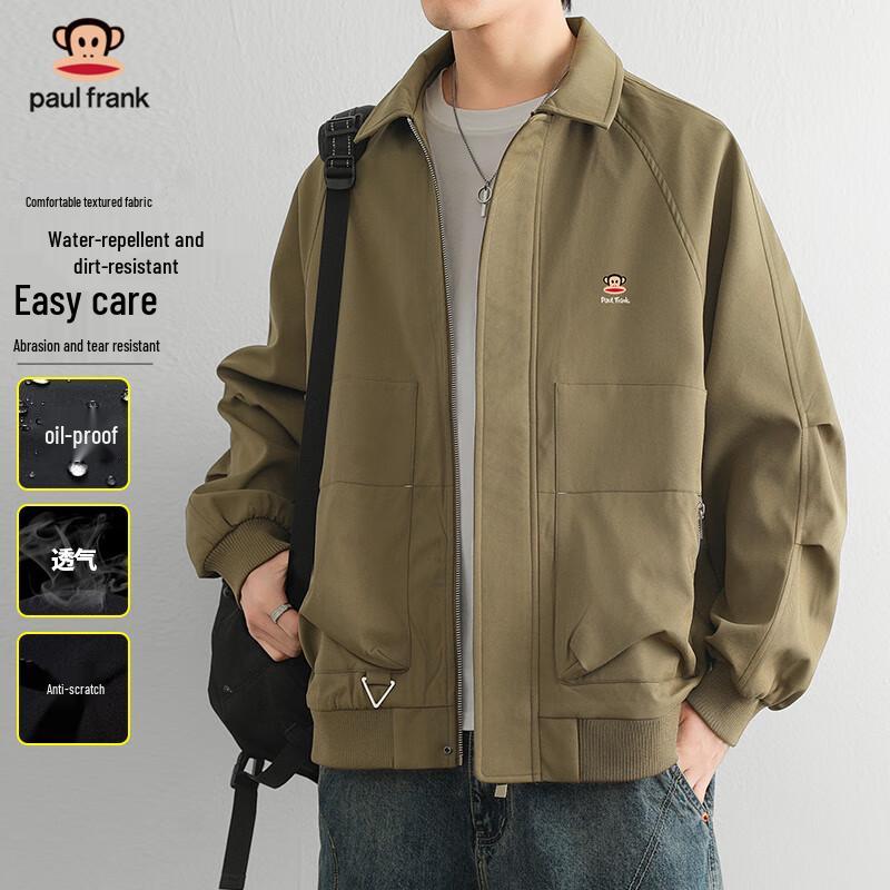 paul frank Herren Freizeit Revers Workwear Jacke