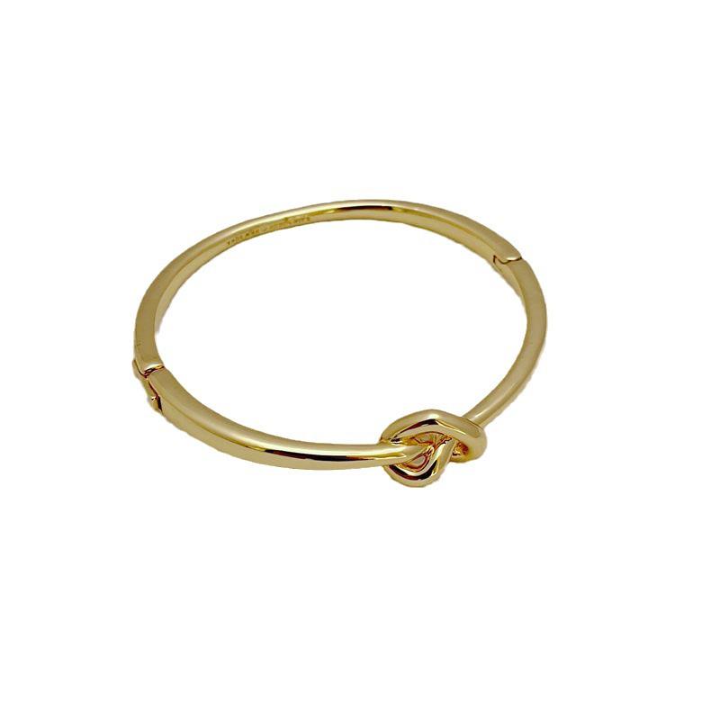 New Fashion Knot Heart Metal Bangle: Chic, Minimalist, Cold Style Design