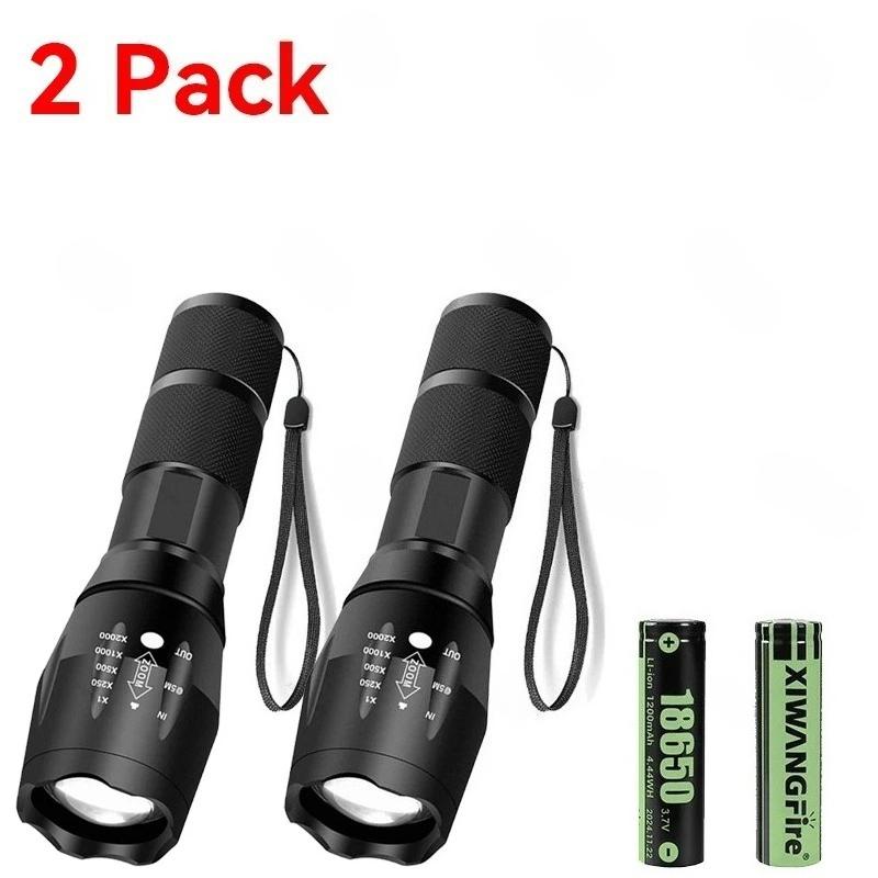 Powerful LED Flashlight Aluminum Alloy Portable Torch USB ReChargeable Outdoor Tactical Zoom Camping Waterproof Flash Light