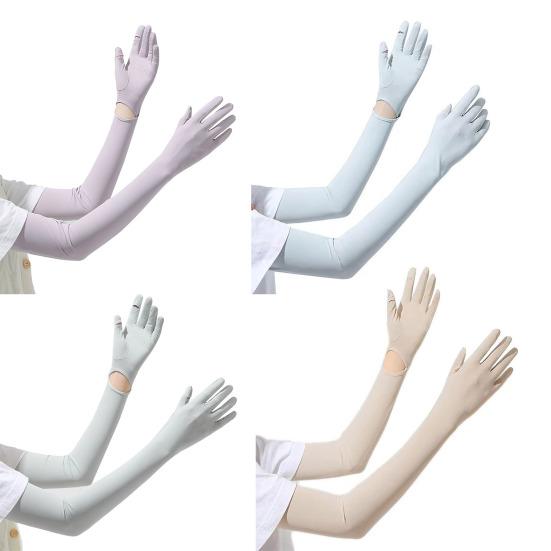 UV Protection Gloves, Full Finger Sun Protection Gloves, Cooling Arm Sleeves, Non-Slip Palm, Ultra Thin Summer Gloves for Women Driving Cycling Hiking