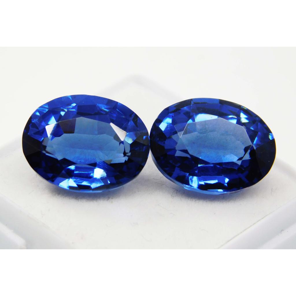 Natural Flawless Blue Sapphire 21.65 Ct Oval Shape CERTIFIED Loose Gemstone