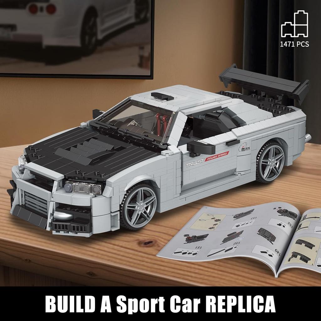 MOULD KING 10113 Techniczny samochód Klocki konstrukcyjne MOC Skyline Sport Racing Car Model Montaż Samochodu Klocki Zabawki Dziecięce Prezenty Bożonarodzeniowe