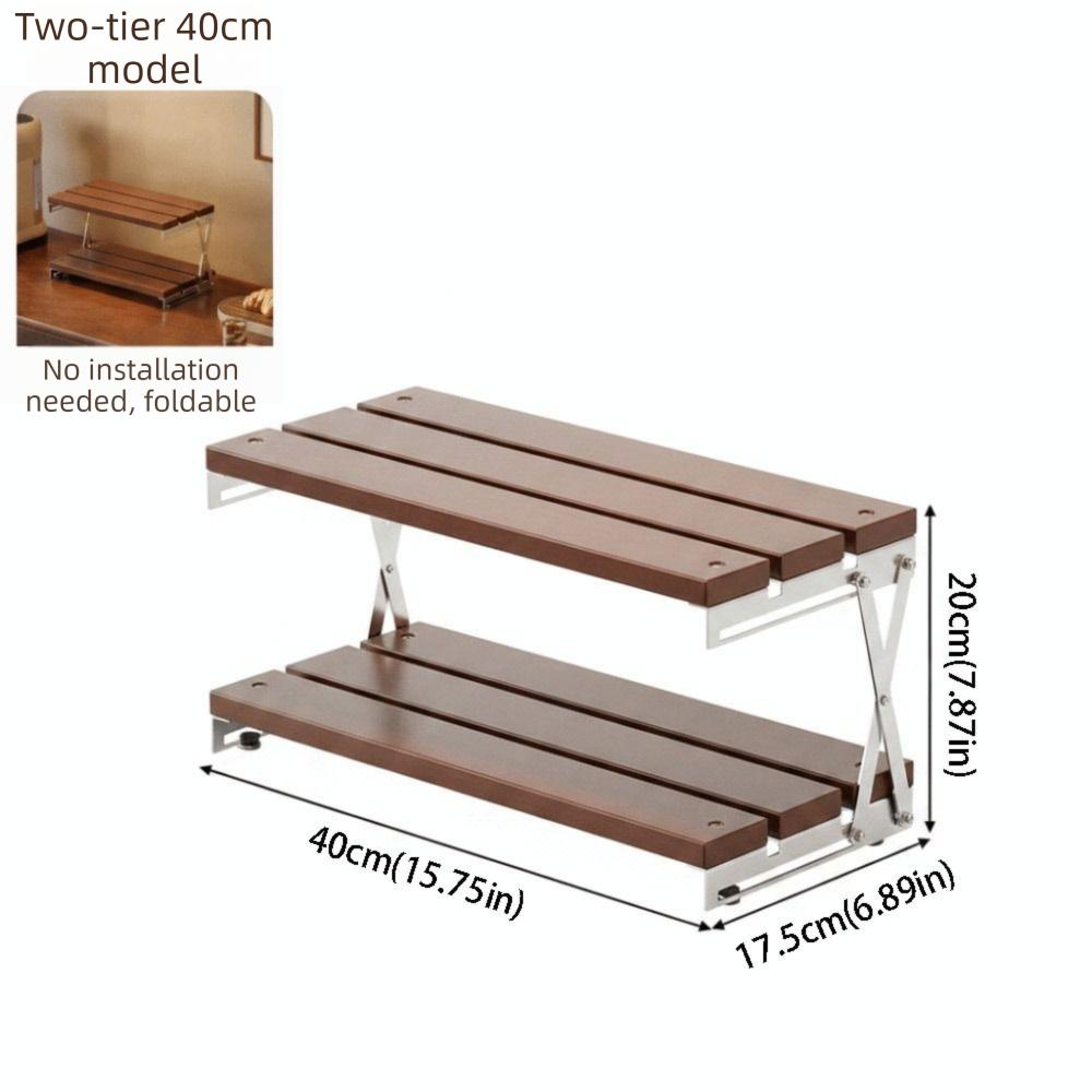 Foldable Design Tabletop Shelf Multi-Tier Mug Display Shelf Home Organization