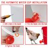 2-10PCS Chicken Drinking Bowl Plastic Automatic Filling Quail Poultry Water Dispenser Duck and Pigeon Free Range Chicken Waterer