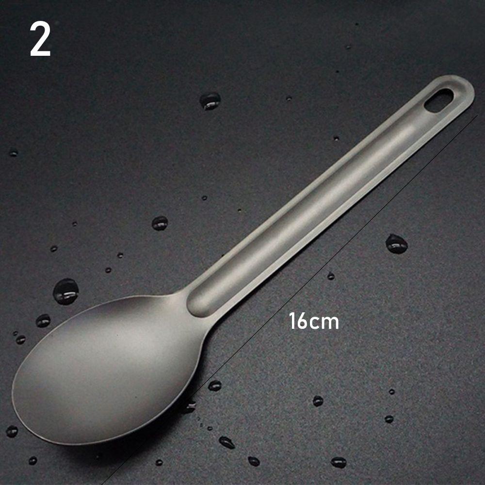 Portable Ultralight Titanium Long Handle Spoon Outdoor Camping Cookware Cutlery Fork Environmental Outdoor Picnic Accessories