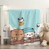 Cartoon cute Bubu Dudu Blanket For Sofa Office Bed Plane Travel Sleep Read Relax Camping Soft And Warm