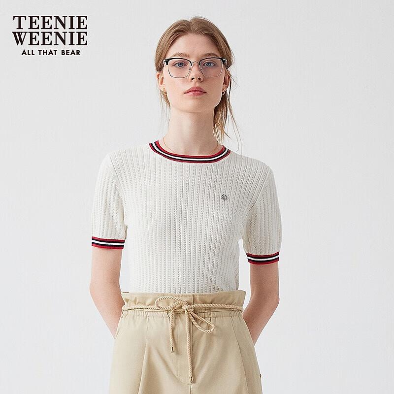 Teenie Weenie Women s Color-Block Short Sleeve Knit Top S