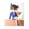 1 Pc Anime Detective Conan Action Figures Cute Sitting Posture Reading Book Detective Phone PVC Model Collection Kid Gift Toy