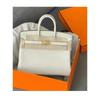 High-quality Version H Home First-layer Cowhide Lychee Pattern Platinum Bag, Portable Shoulder Crossbody Kelly Women's Bag