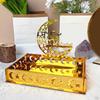 Acrylic Ramadan Food Tray Eid Dessert Fruit Plate Ramadan Decoration Islamic Muslim Festival Decor Gold Color Jewelry