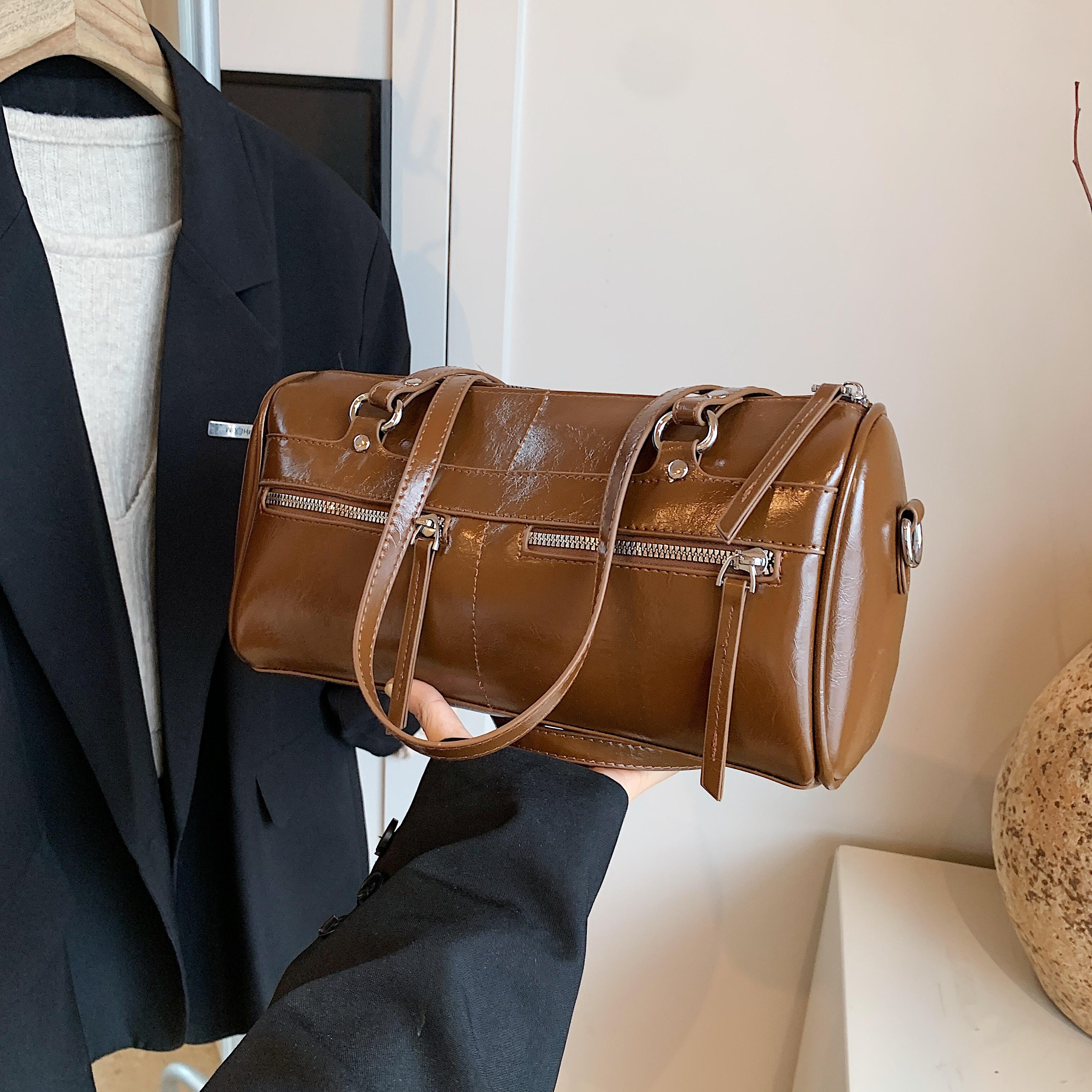 

Осенне-зимняя ретро-сумка большой вместимости, яркая ручная сумка-мессенджер, повседневная модная женская сумка через плечо