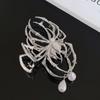 Hollow Spider Hair Claw rhinestone Metal Hair Claw Simple Large Shark Clip  Halloween