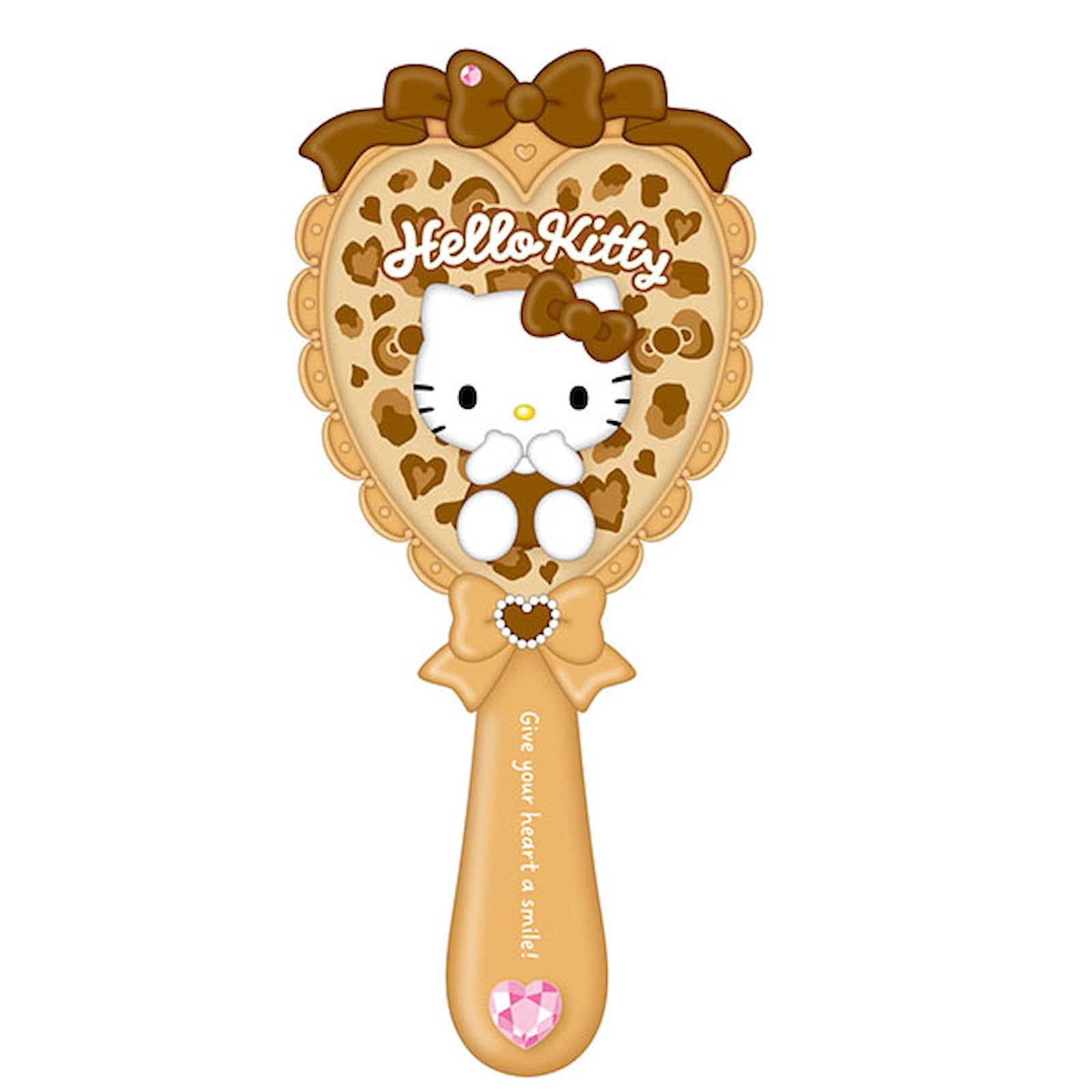 

K Company Hello Kitty Leopard Hairbrush, Print/Brown (KT-HB-HYB)