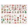 10Pcs Christmas Tattoo Stickers Waterproof Glow-in-the-dark Cartoon Stickers for Kids Festive Party Supplies