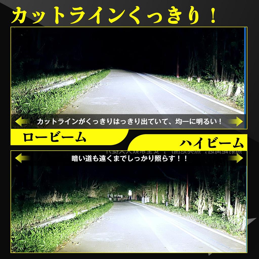 Perrace H4 LED Headlight, Hi/lo Switch, LED H4, 6500k, Car, 30,000 LM Cooling