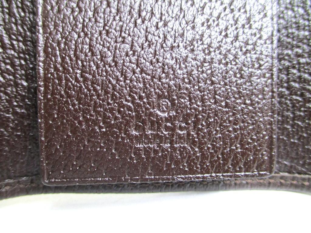 Authentic GUCCI GG Beige Canvas Brown Leather 6 Pics Key Chain #a511  Refurbished