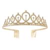 Gold Princess Wedding & Party Crown Headdress Hair Accessory