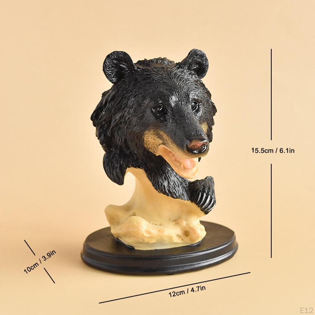 Bear Figurine, Animal Decoration for Living Room Shelf