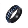 Men's Stainless Steel Titanium Embossed Chain Rotatable Ring Bottle Opener Jewelry
