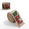 Christmas Webbing, Imitation Linen Ribbon Decoration, Bow Accessory, Snowflake Christmas Ribbon.
