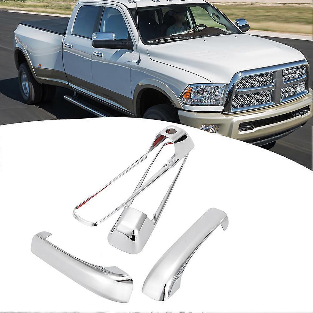 Chrome Door Handle Trim Cover 2 Door with 1 Keyhole Fit for Dodge Ram 1500 2009-2015