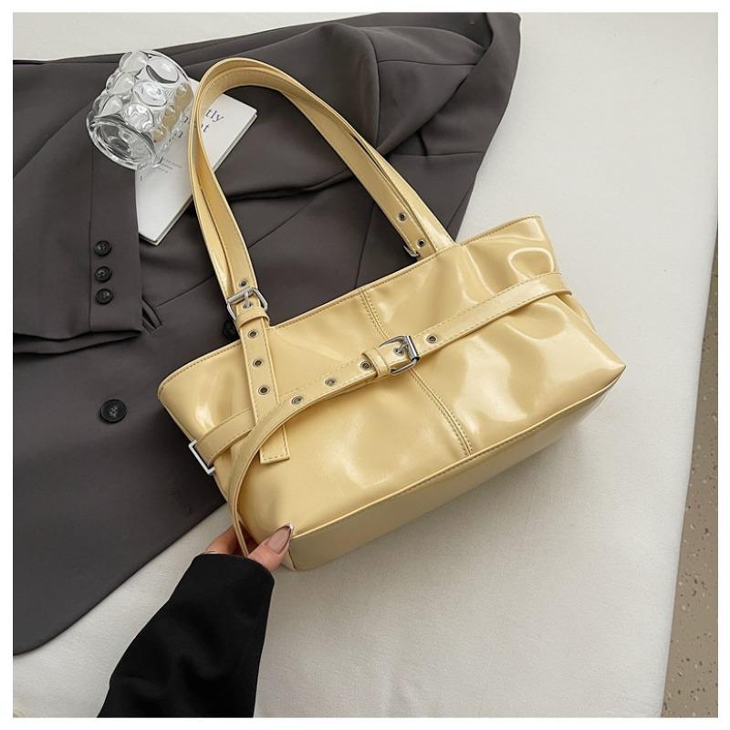 

Модная сумка-тоут большой вместимости женская летняя новая простая и универсальная сумка через плечо высококлассная сумка под мышкой жёлтый