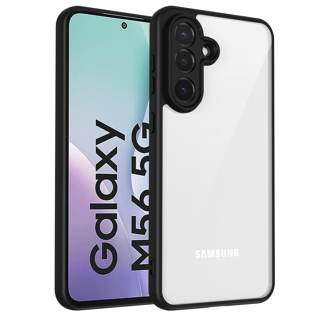 For Samsung Galaxy M56 5G Case Matte Skin Touch Clear PC + TPU Shockproof Phone Back Cover