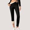 Ladies' Lamb Wool Thickened High Waisted Slimming Pencil Pants With Bottom And Warm Pants