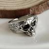 Retro Punk Style Skull Male Ghostly Toothy Ghost Rider Ring