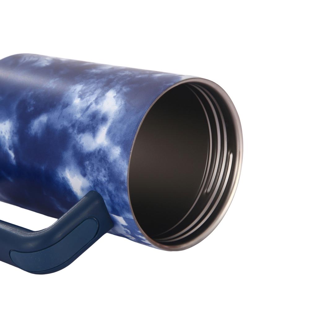 Car Cup with Straw Ice Tyrant Cup Car Thermos Cup Handle Paint Transfer Process Stainless Steel