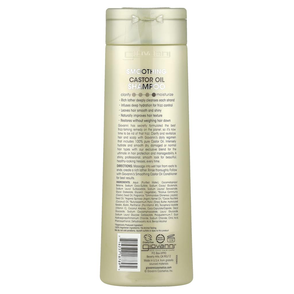 Smoothing Castor Oil Shampoo, All Hair Types, 399 Ml (13.5 Fl Oz)