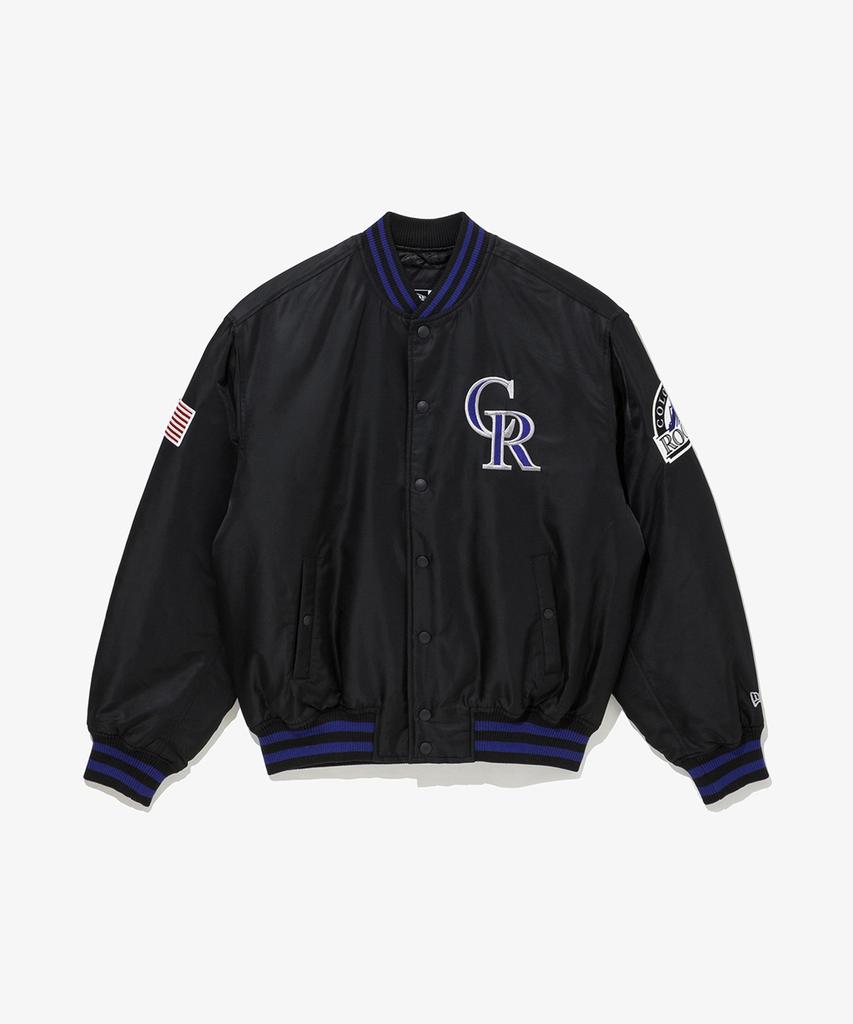 New Era Mlb Colorado Rockies Authentic Stadium Jacket Black