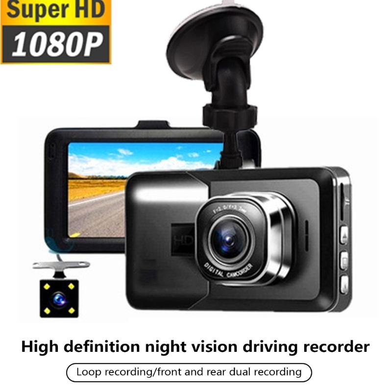 Car Dashboard Camera Front and Rear Full 1080P with 3" IPS Display, 170° Wide View, Night Viewing,Continuous Recording