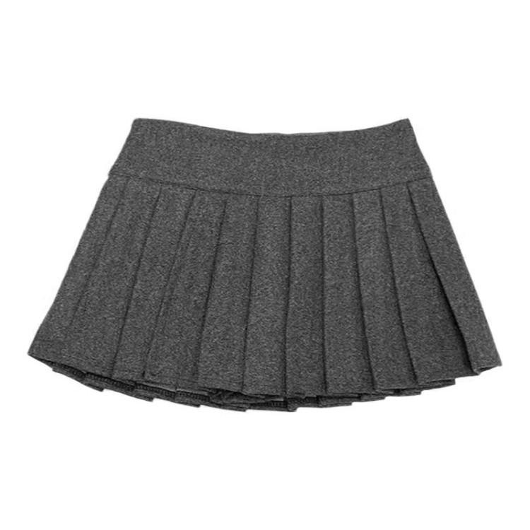 2026 Autumn Women's Anti-Exposure A-Line Pleated Woolen High-Waisted Skirt