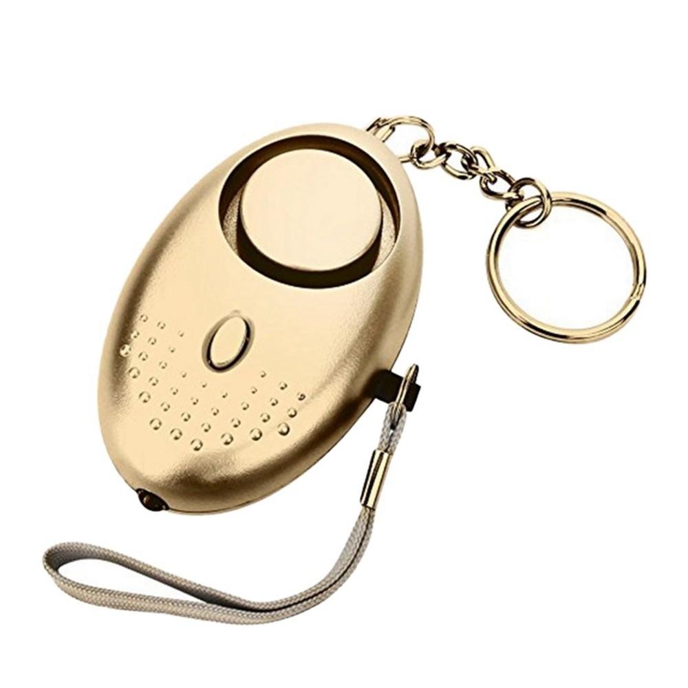 

Women Child Elder Girl with LED Light Self Defense Personal Security Alarm Alert Scream Keychain золотой