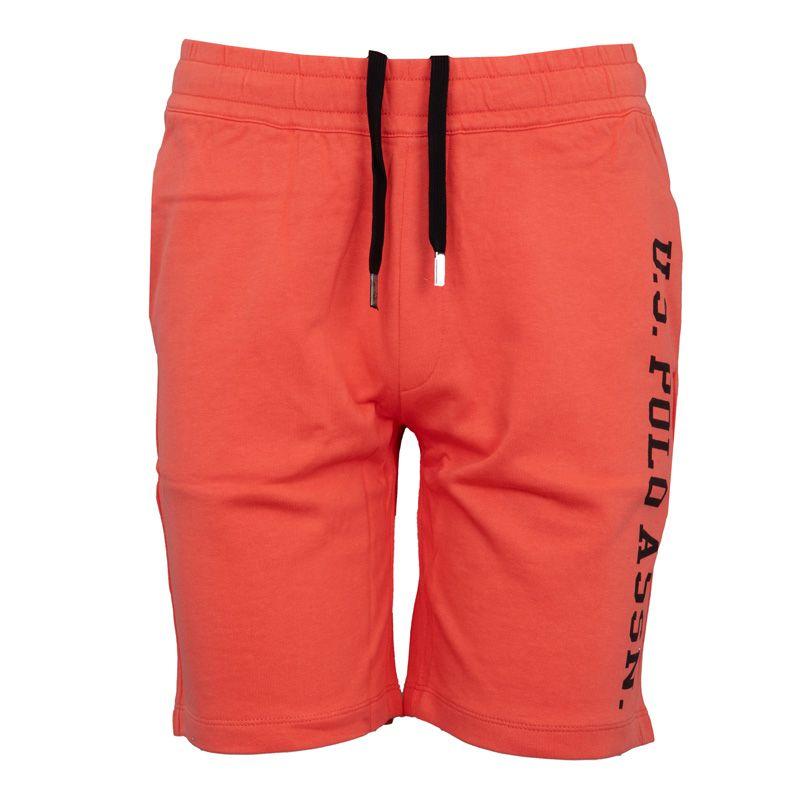 Sportshorts i bomull med stor logotyp Herr US POLO