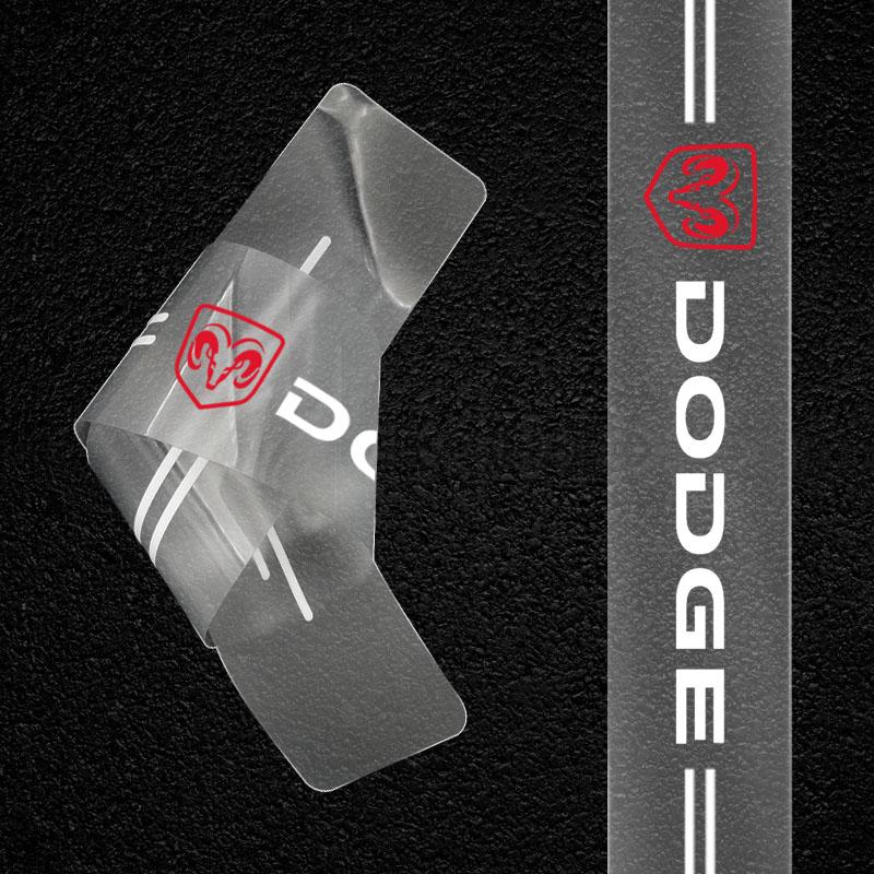 Car Threshold Sticker Scratch Resistant Transparent Film Protector for Dodge Challenger Charger RAM 1500 Stratus Dart Dakota Charger Avengr Durango