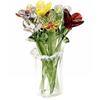 Moin moin Glasfigur Ornament Blumenvase Miniatur Transparent Handgemacht Dekorativ Niedlich Klein Ausstellungsstück Tischplatte Geschenk Präsent Glas Blumenstrauß