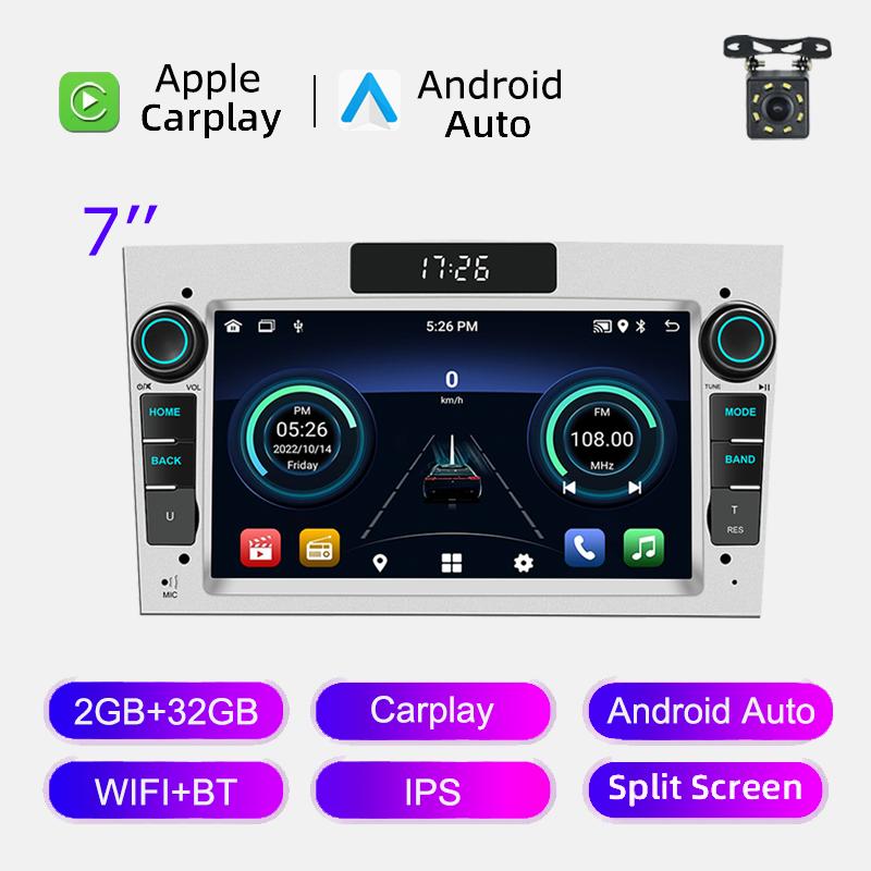 Android Radio for Opel Antara Astra H Corsa C D Meriva Signum Combo Zafira Vivaro Multimedia Carplay GPS Navigation LED Clock HU