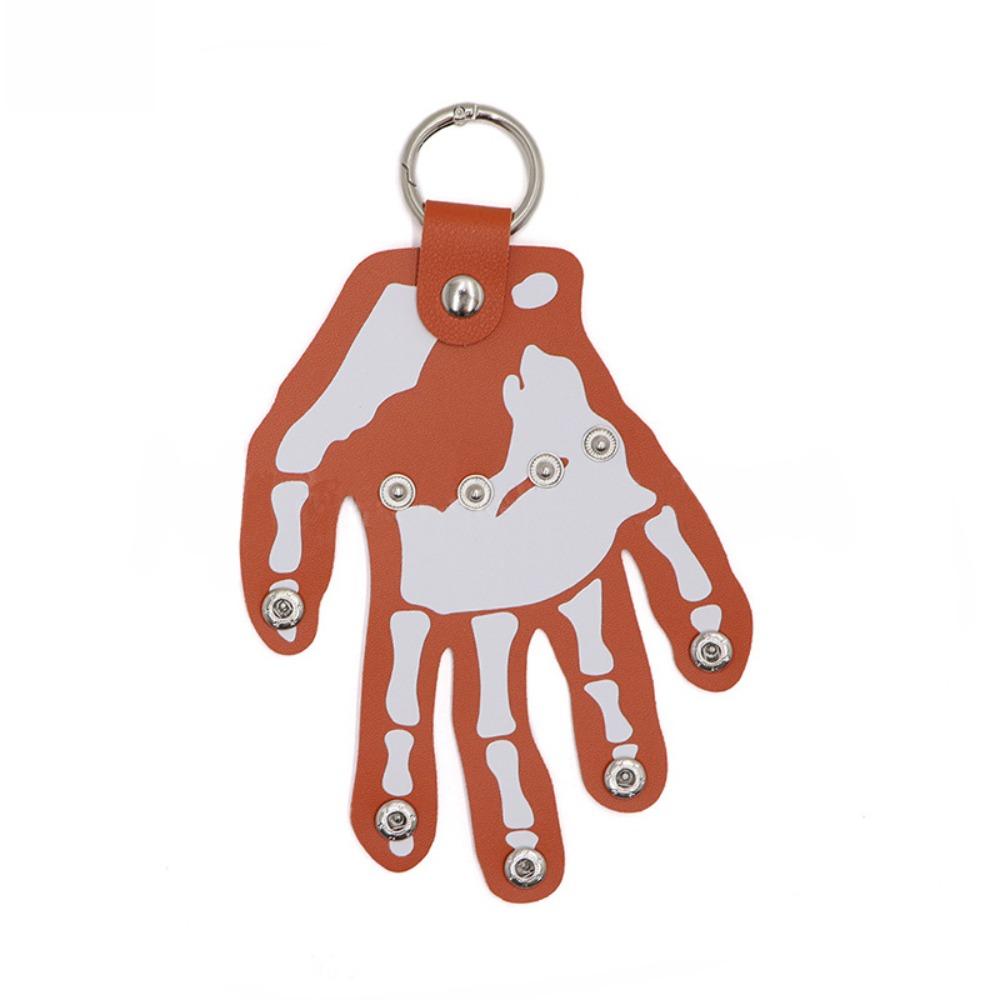 Punk Hand Keychain Holder Five Finger Hand Bone Key Bag Pendant  Hanging Accessory
