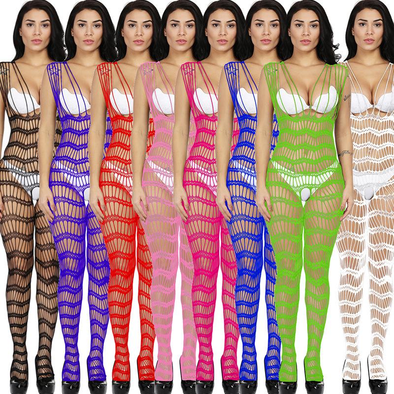 Sex Underwear Women's Sexy One-Piece Mesh Suspender Mesh Full Body Stockings Mesh Socks