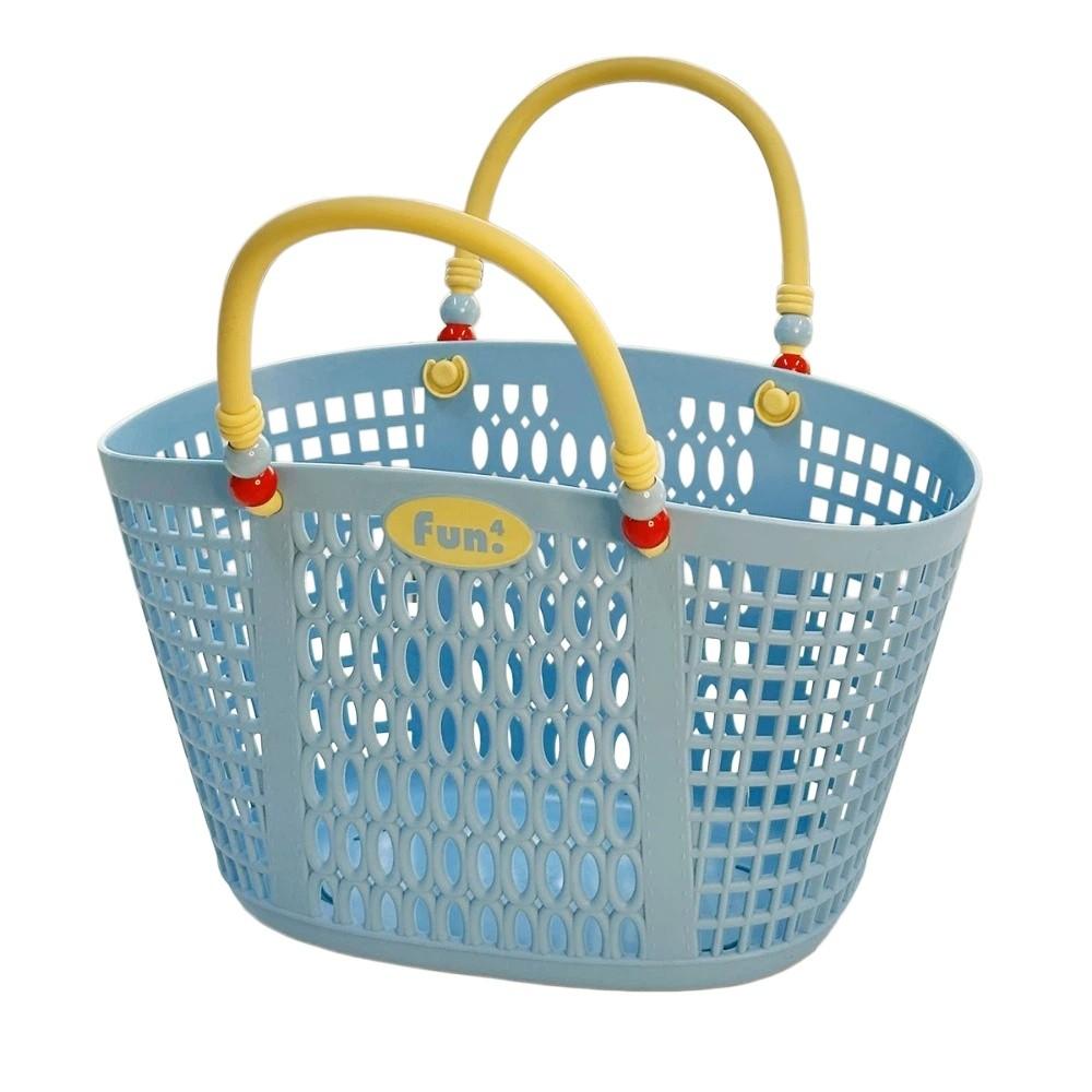 With Handle Storage Basket Plastic Swimming Gear Storage Basket For Student Dormitory синий