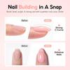 PEACECOLOR Gel Nail Builder Gel Finish Clear Pink Color Gel Set Nail Light Compatible Perfect for DIY Beginners Professionals Gift Idea -