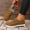 Slipper Damenschuhe Sommermode Einfarbig Plateauschuhe Herbst Slip-On Flache Damenvulkanisierte Schuhe Übergröße 36-43