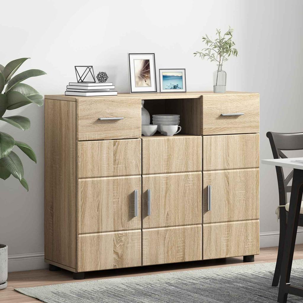 Wooden Cabinet Sonoma Oak 88.5 x 30.5 x 73 cm Engineered Wood