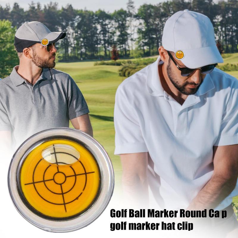 Golf Green Reader Portable Ball Marker with Hat Clip Putting Training Tool for Men Women High Precision Green Reading Device