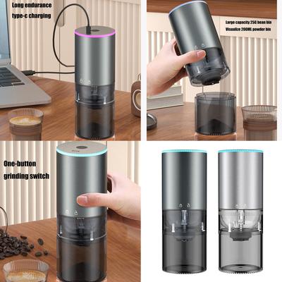 Portable Electric Coffee Grinder Lightweight USB Coffee Grinder Bean Pulverizer for Easy Use At Home or Traveling