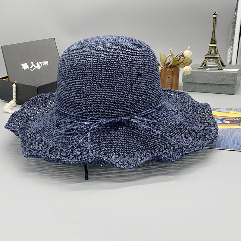 Recommended Handmade Filament Crochet Hat, High-End Monofilament Hat, Women'S Summer Seaside Beach Foldable Straw Hat