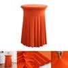 60/70/80cm Cocktail Table Skirts Stretch Spandex Fitted Tablecloths Wrinkle-Resistant Washable for Weddings Parties Banquets