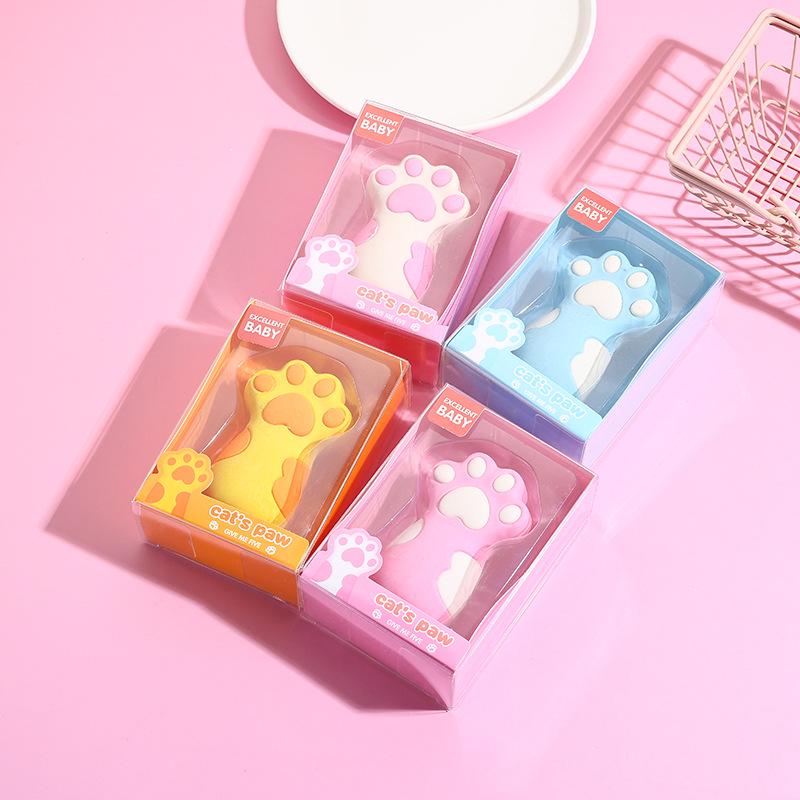 Large Cartoon Cat Paw Eraser for Kindergarten Students - Creative Gift or Reward